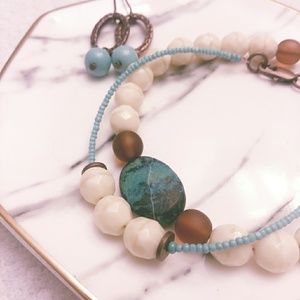 Turquoise bracelets and earrings set